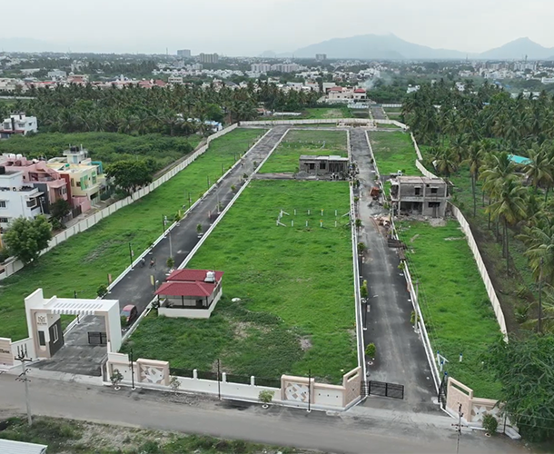 Premium plots with gym, kids play area, walking paths, and secure ownership.