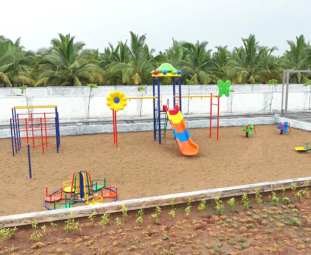 Residential plots designed for safe living with parks, internal roads, and basic infrastructure.